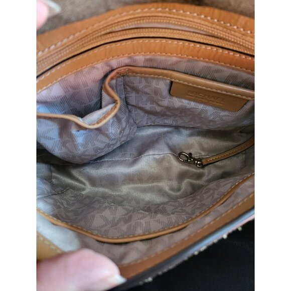 Michael Kors Leather and Suede Saddle Bag - Picture 8 of 11